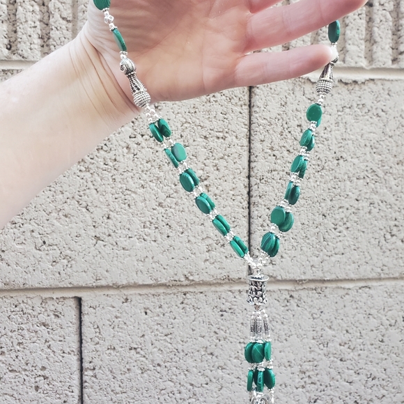 New Unique Mosaic Jasper Silver Necklace. - Picture 11 of 15